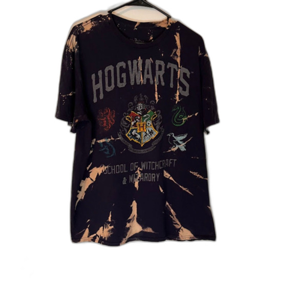 Tops - Harry Potter Unisex Cosplay Casual Normcore Hogwarts Blue w/ Graphic T-Shirt XL